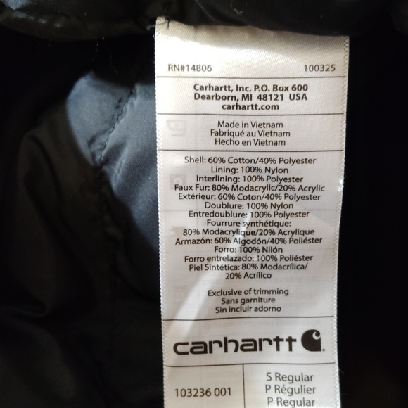 Carhartt Quick Duck Sawtooth Parka Size Small - Picture 7 of 8